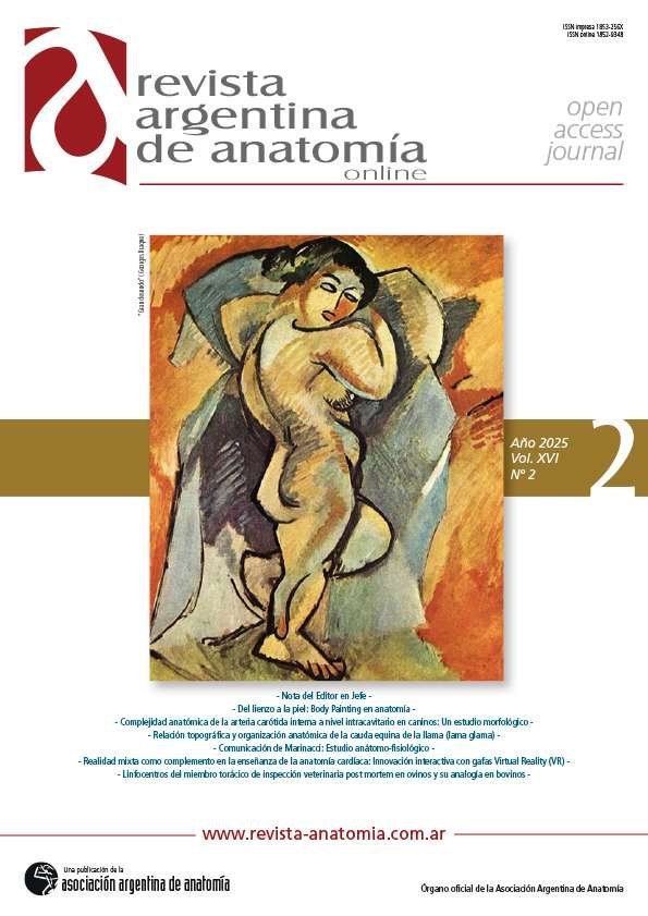 portada Revista Argentina de Anatomia Online 2025 Vol. XVI Nº 2